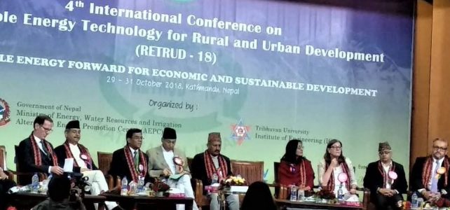 The 4th International Conference on Renewable Energy Technology for Rural and Urban Development (RETRUD-18) Conducted in Kathmandu
